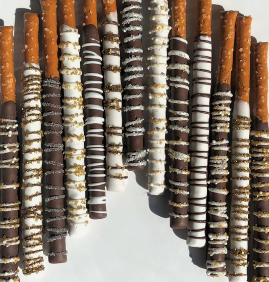 Chocolate-covered pretzels rods